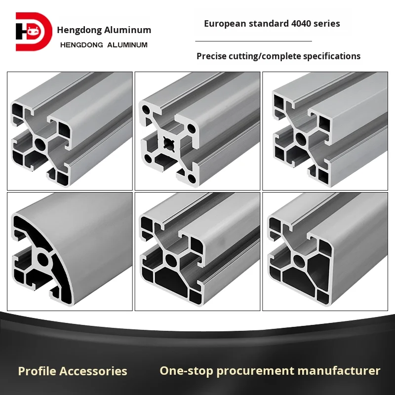 High Quality Industrial Aluminum Profile 4040C 2.0 Thick Flat Equipment Rack European Norm Compliant manufacture