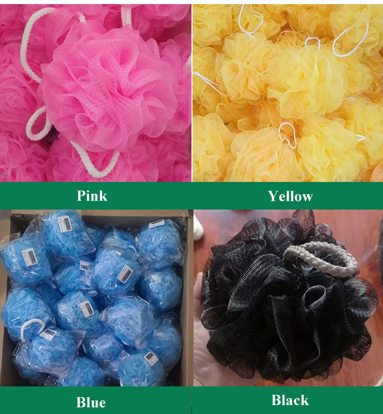 Hot sale loofah bath sponge loofahs, 60g, yellow
