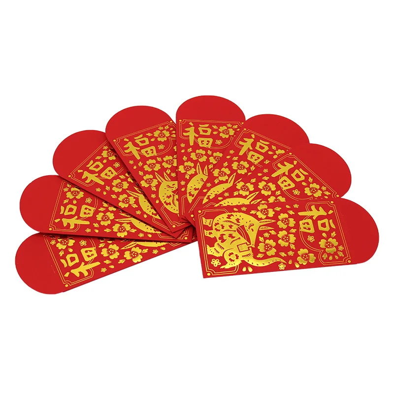 2020 cheap custom logo design red packet chinese new year red