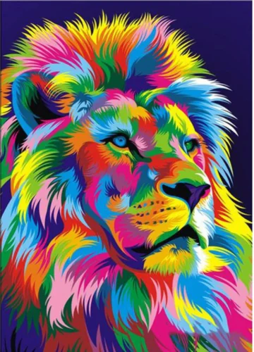 5d 2020 Diy Color Camuflaje León Animal Regalo De Navidad De Dibujo