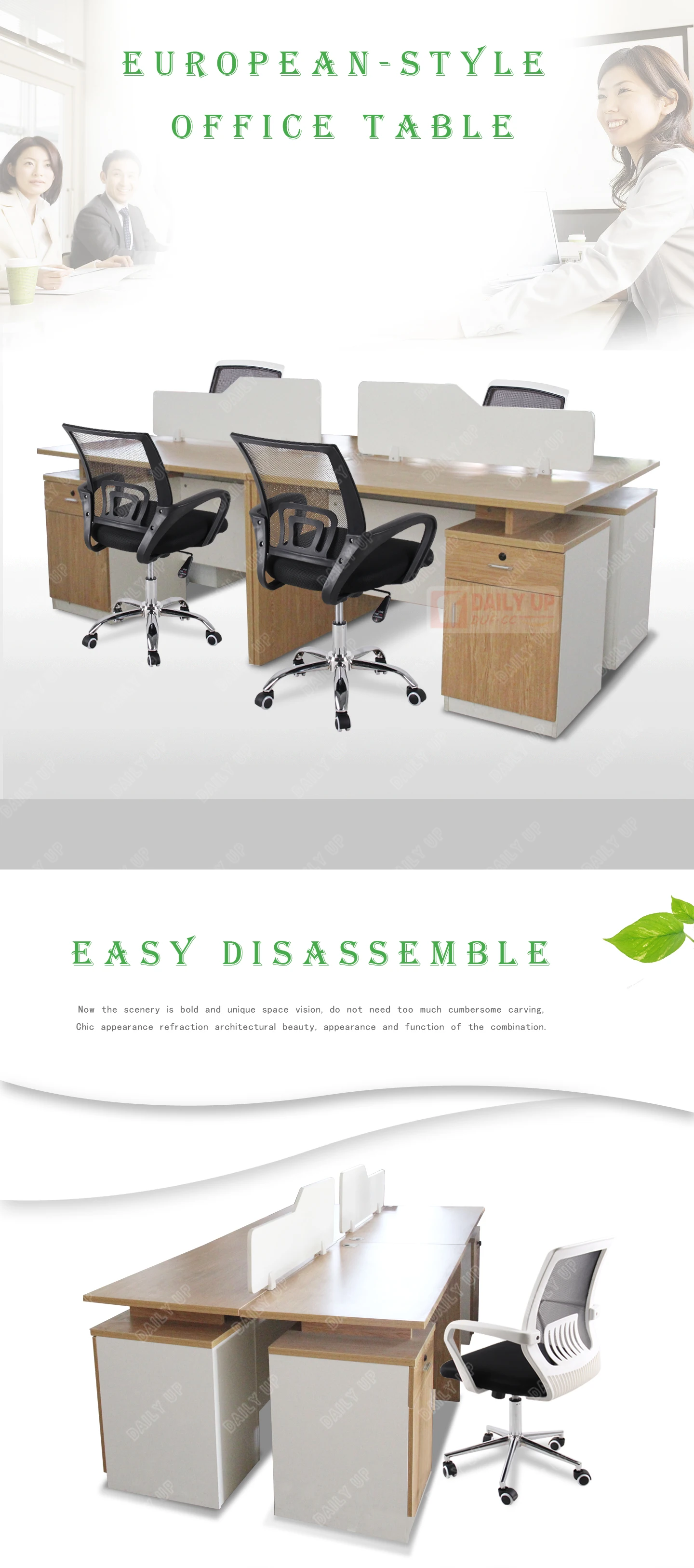 cheapest wooden 4 seats executive office furniture desk office computer desk