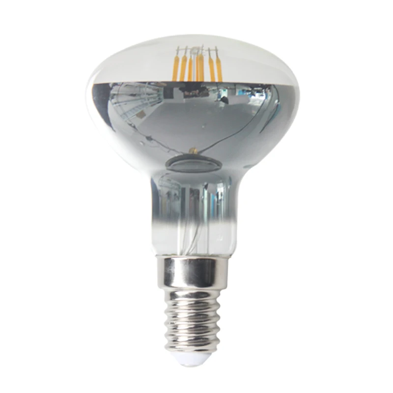 R50 R63 2W 4W Spotlight LED filament bulb e14 e12 e27 b22 dimmable led filament lamp Silver plated led filament bulb