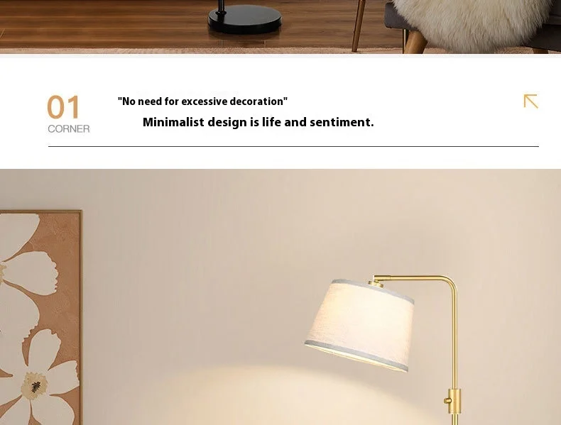 Modern Luxury Living Room Floor Iron Advanced Induction Sofa Corner Bedroom Bedside Table Integrated Night Fish Luring LampCE FCC