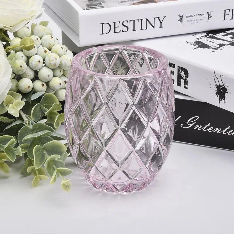 Clear customized votive candle bottles glass candleholder for wedding decor