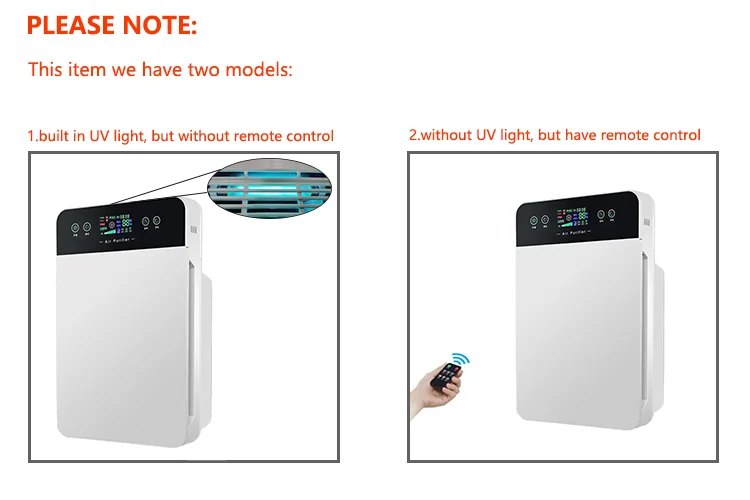 New Original Portable Small Smart Remote Control Home Air Purifier Hepa