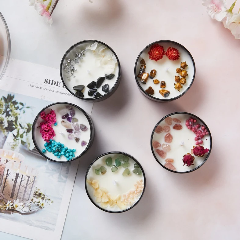 Crystal Candle Soy Wax Scented Candles Luxury Soy Wax Candle Custom