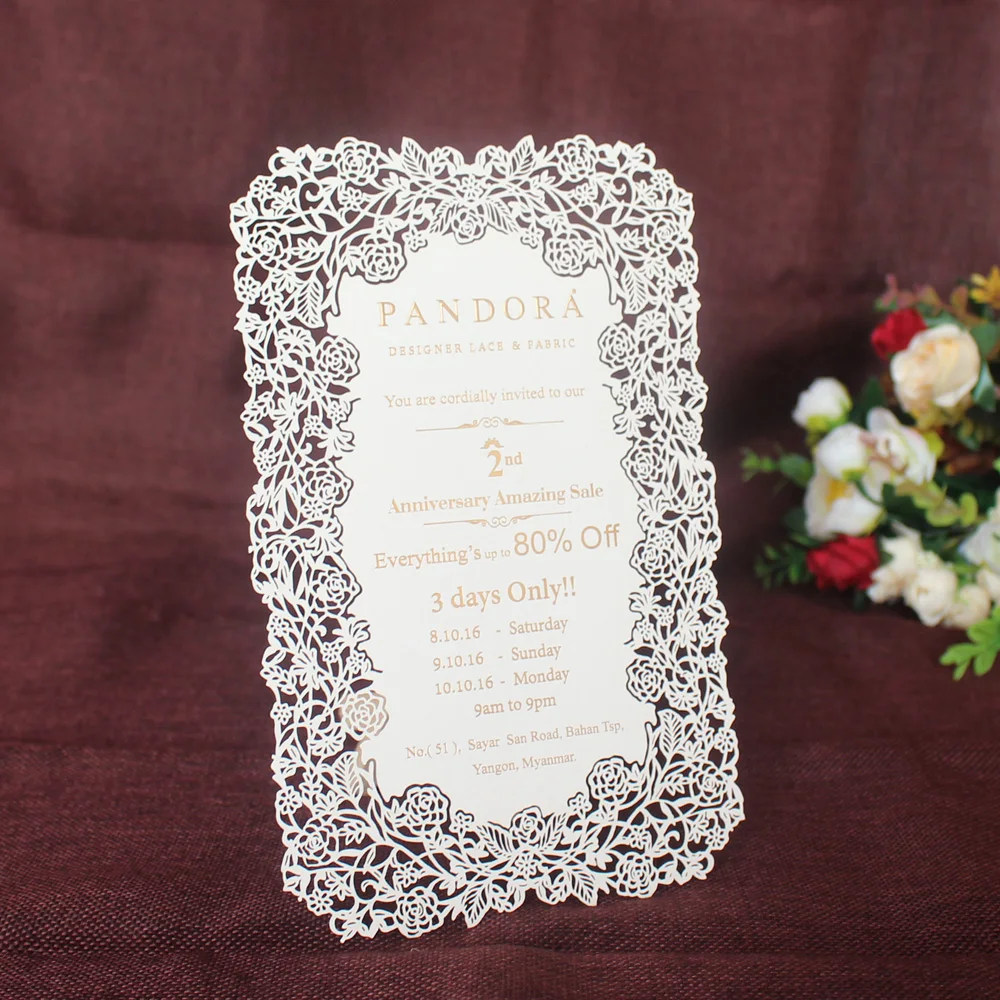 Fancy Hot Foil Laser Cut Wedding Invitation Cards Models And Laser Cut