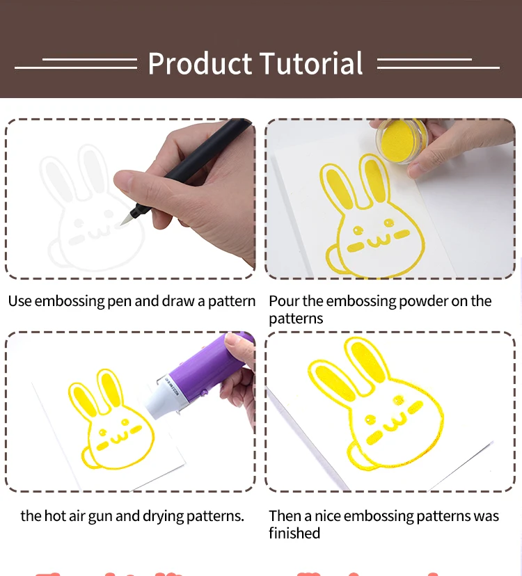 Nice Shiny Effect With Embossing Powder Black Embossing Pen Buy