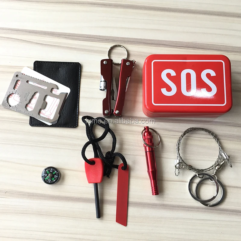 Emergency Survival Kit Bag Personal Survival Kits With Gift Box For