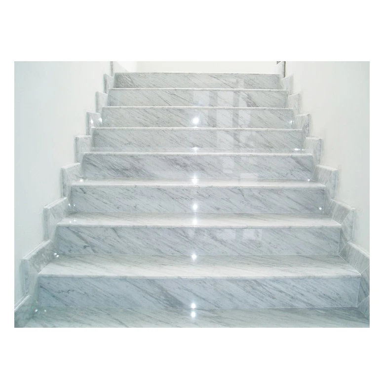 Italian Bianco Marble Stair Tread Polish Stone Matt Anti Slip Carrara