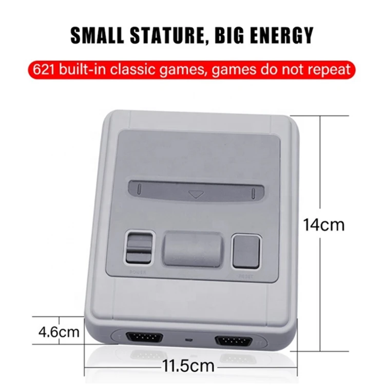 New Year & Christmas Gifts 621 Mini Video Game Consoles HD Family TV Game Player Built-in Retro Classical Games Double Controls