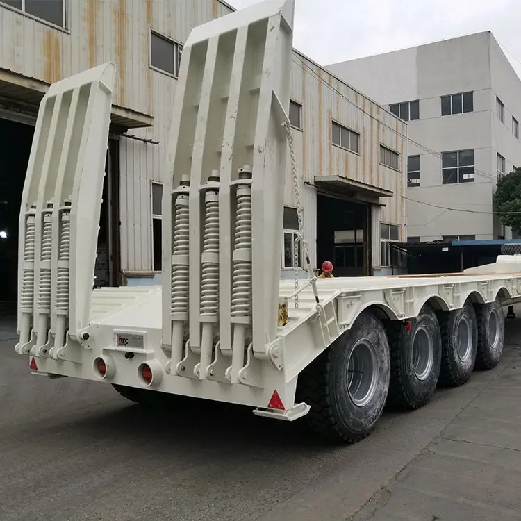 热卖4 轴液压/机械悬挂低床半挂车最优惠的价格