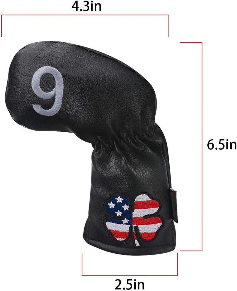 Customizable Label Golf Iron Head Cover Pu Leather Material Driver