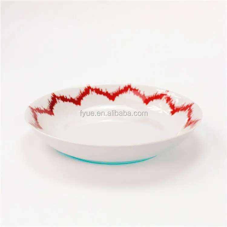 Factory Custom 12-Piece Ceramic Red Dinnerware Set New Round Dish Design for Weddings manufacture