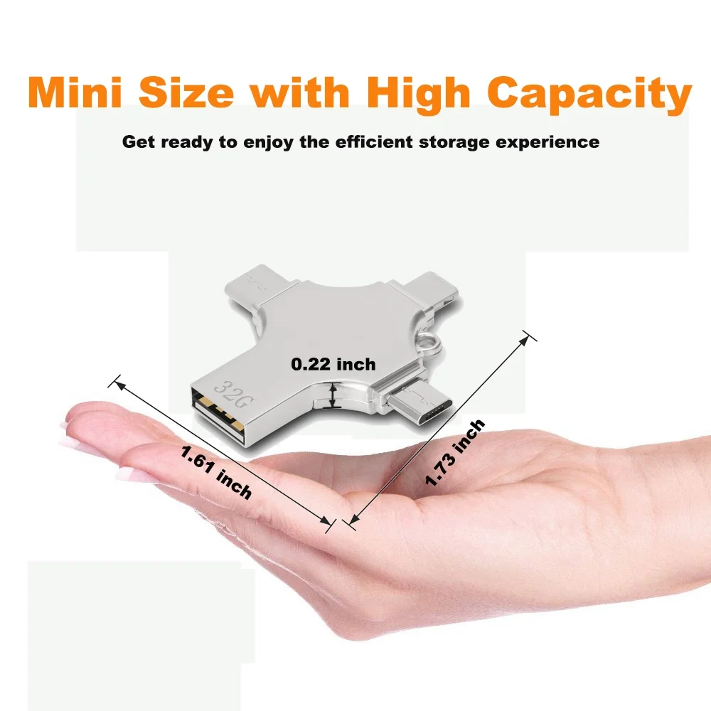 Gitra Unique OTG 4 In 1 USB Flash Drive Memory Stick Smart Phone 16GB 128GB - ANKUX.COM