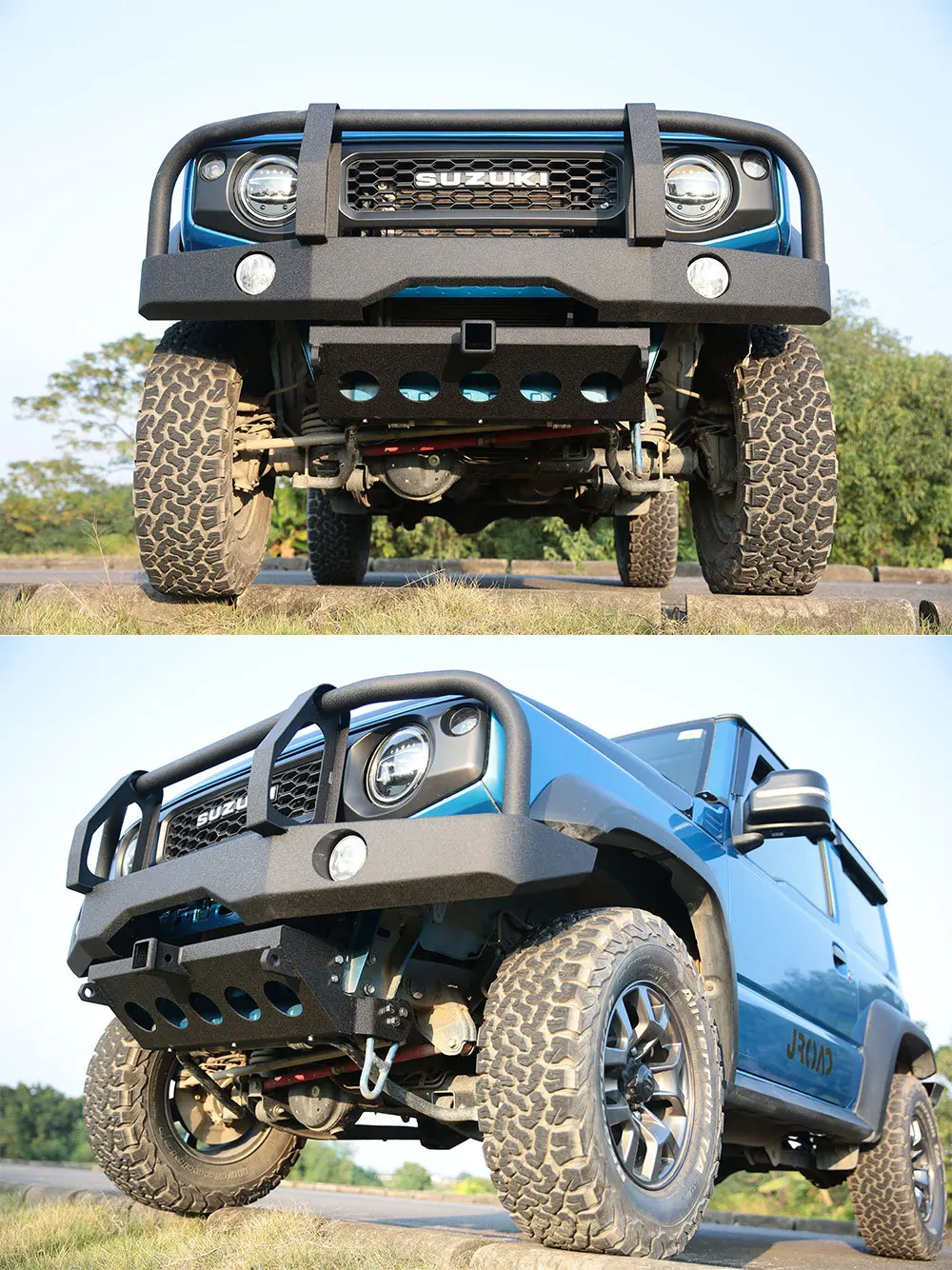 Jimny Accessories Steel Front Bumper With Winch Mount Jimny Jb74 Front ...