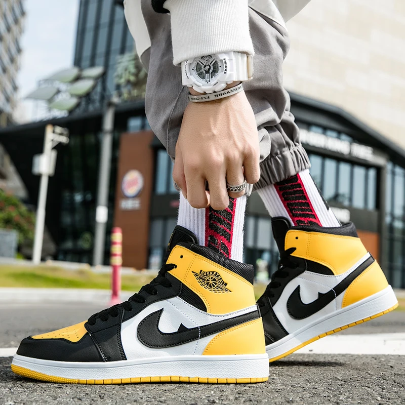 AJ autumn and winter high-top men and women board shoes couple basketball shoes