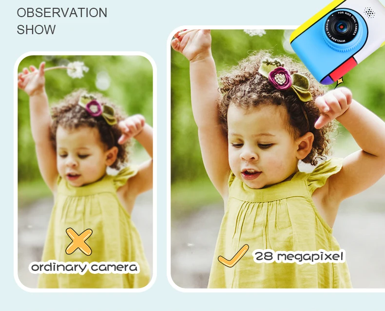 Wifi Function Dual Lens Mini Children Camera Full HD 1080P Digital Video Camcorder Camera