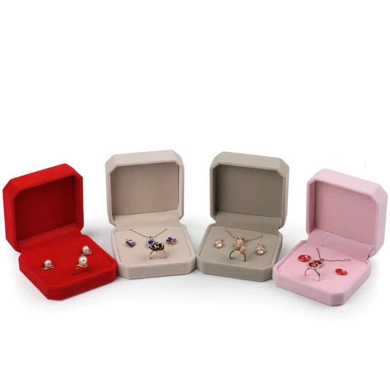 Factory Price Velvet Jewelry Gift Box Small Size Jewelry Set Box For