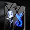 Luminous tempered glass night light mobile phone case for iphone 6 7 8 11 X XS XR XS Max pro