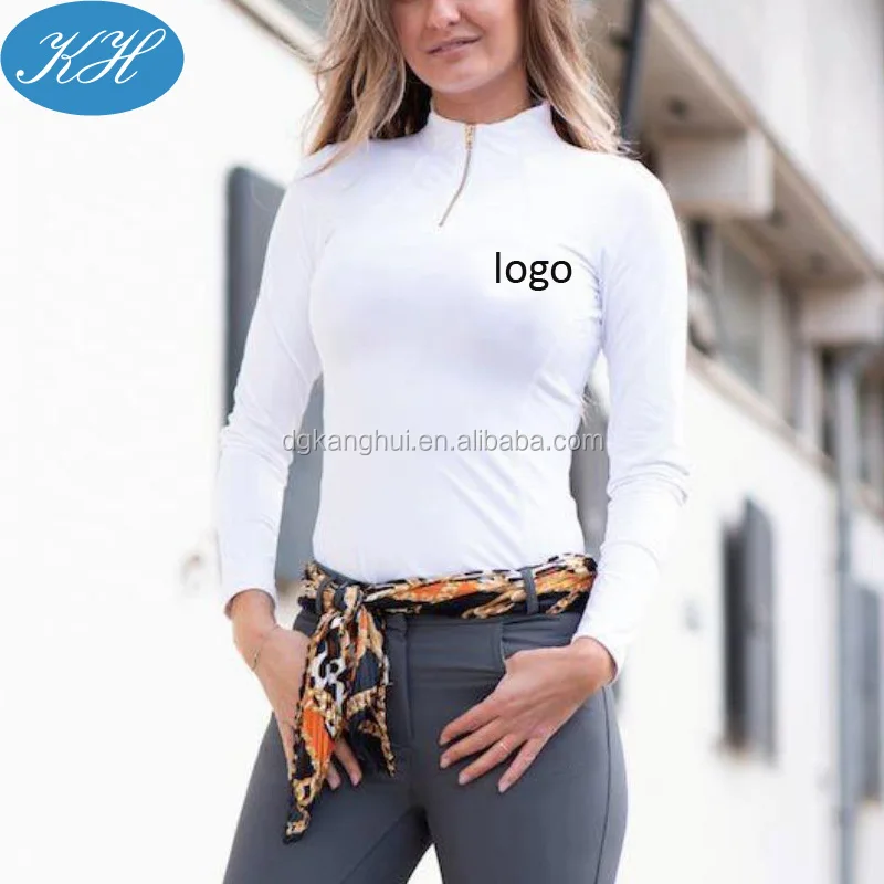 Custom Equestrian Clothes Horse Riding Top Polyester Spandex Equestrian