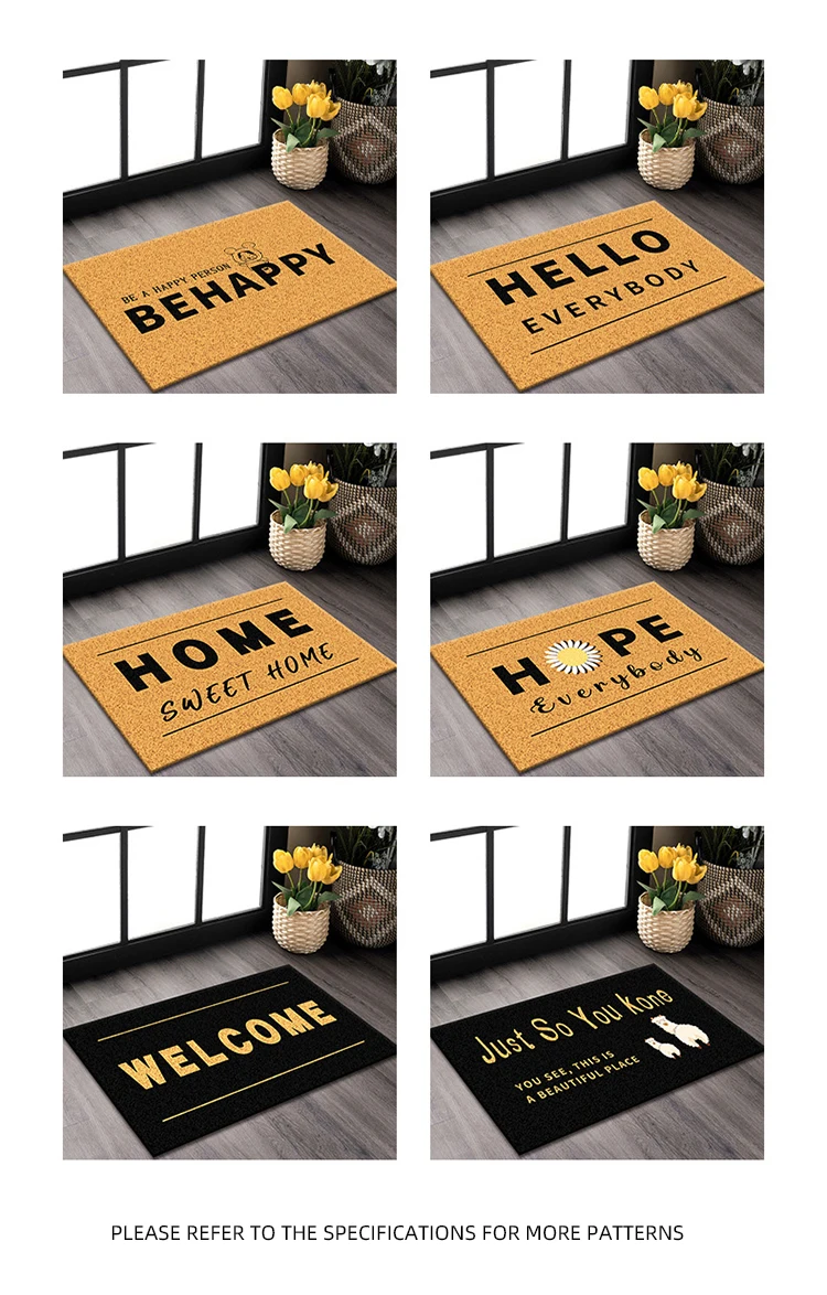 100 Natural Coconut Fiber Outdoor Entrance Coir Doormat Nonslip Dust