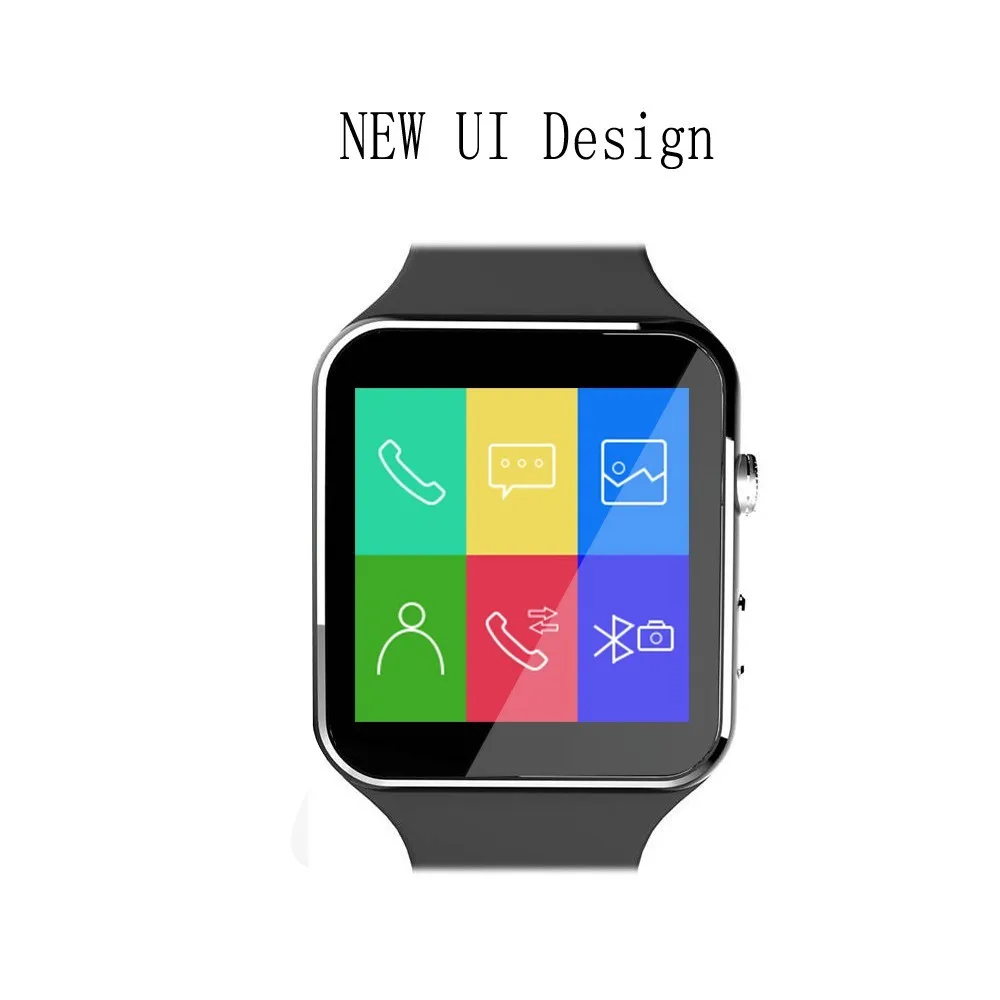 New Arrival X6 Smart Watch with Camera Touch Screen Support SIM TF Card Smartwatch