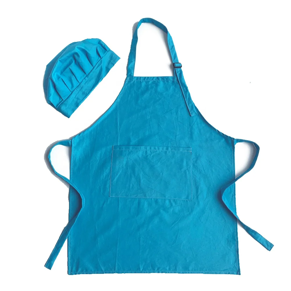 White Cheap Drawing Apron Kids Apron And Chef Hat Kids Apron Cotton ...