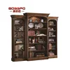 American Antique Design Bookshelf Cabinet Discount Solid Wood Bookcases