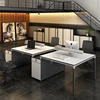 Classic black and white study desk used in office or home