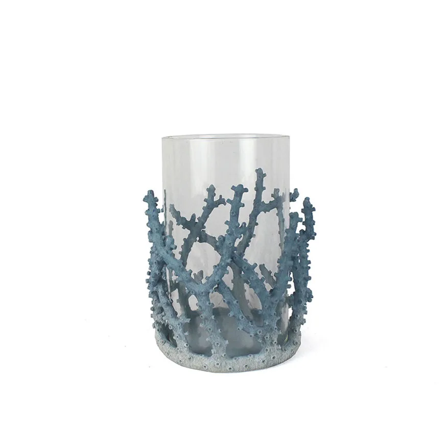 Modern artificial resin white coral statue  acrylic base ornaments for decorations manufacture