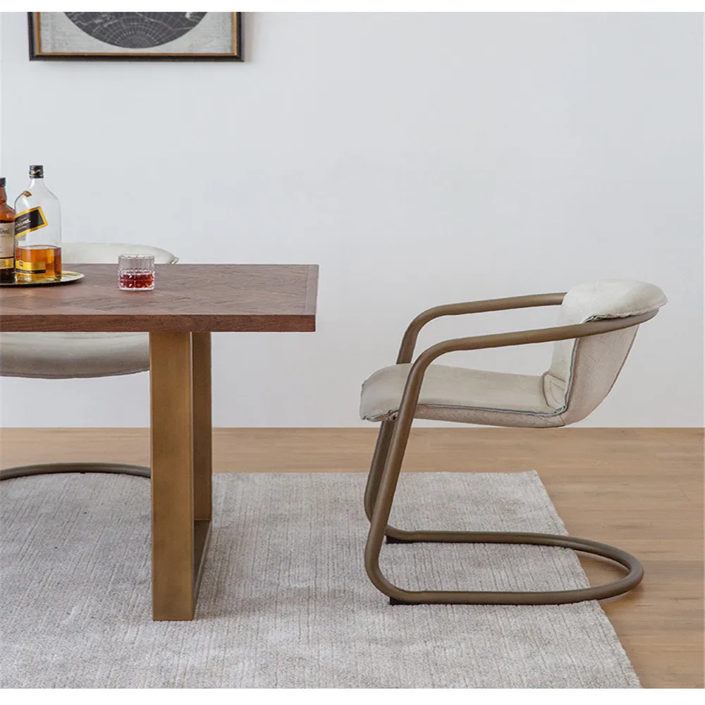 北欧餐椅简单现代家庭弓背椅会议椅腿