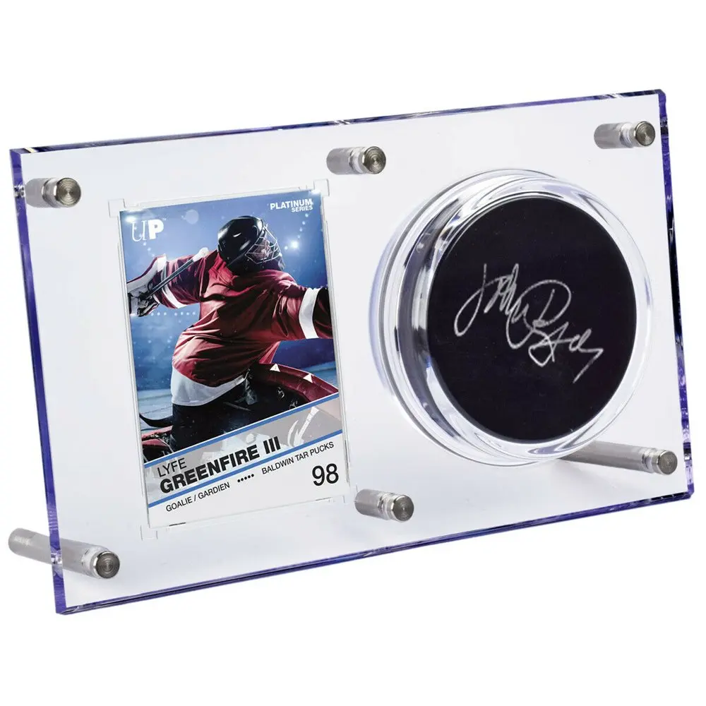 Vonvik Acrylic Ice Hockey Puck Display Case With Puck Card Holder Buy Acrylic Hockey Puck