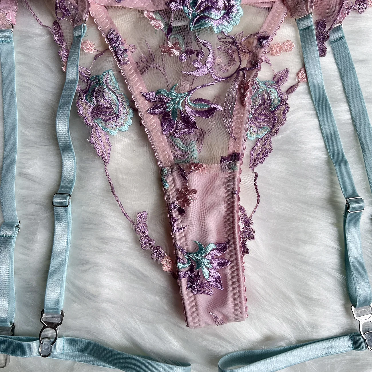 Heavy Industry Embroidery Strap Lingerie Kit with European and American Style Light Control Level for AliExpress