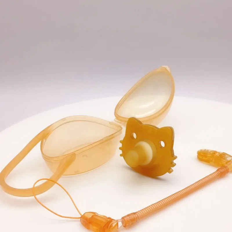 Wholesale Silicone Baby Pacifier With Chain And Packing Case For Baby