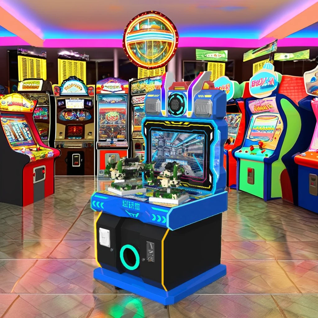 product raisefun whole sales factory price 22 inch two guns shooting machine arcade coin operated machine for kids-2