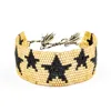 Fashion Japanese Imports MIYUKI Bead Handmade Woven Friendship Bracelet Hit Color Wide Bracelet Women