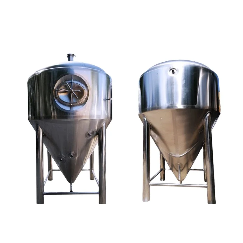 100l圆锥形啤酒发酵罐 100l冷却发酵罐 100l夹套发酵罐
