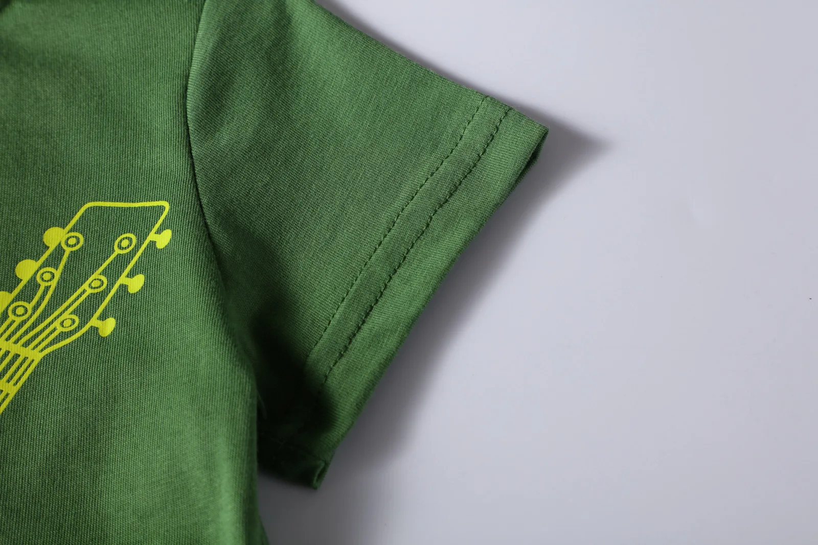 neutral baby green cotton knit tee shirt customized boy kids