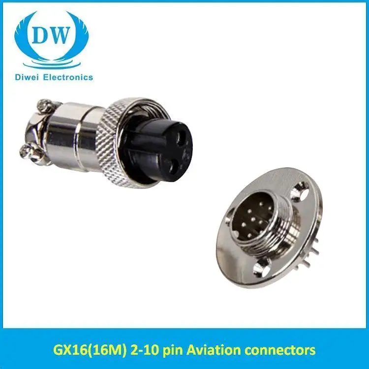 Straight Screw 16m 14m Connector Metal Gx14 Female Aviation 2pin Gx16 ...