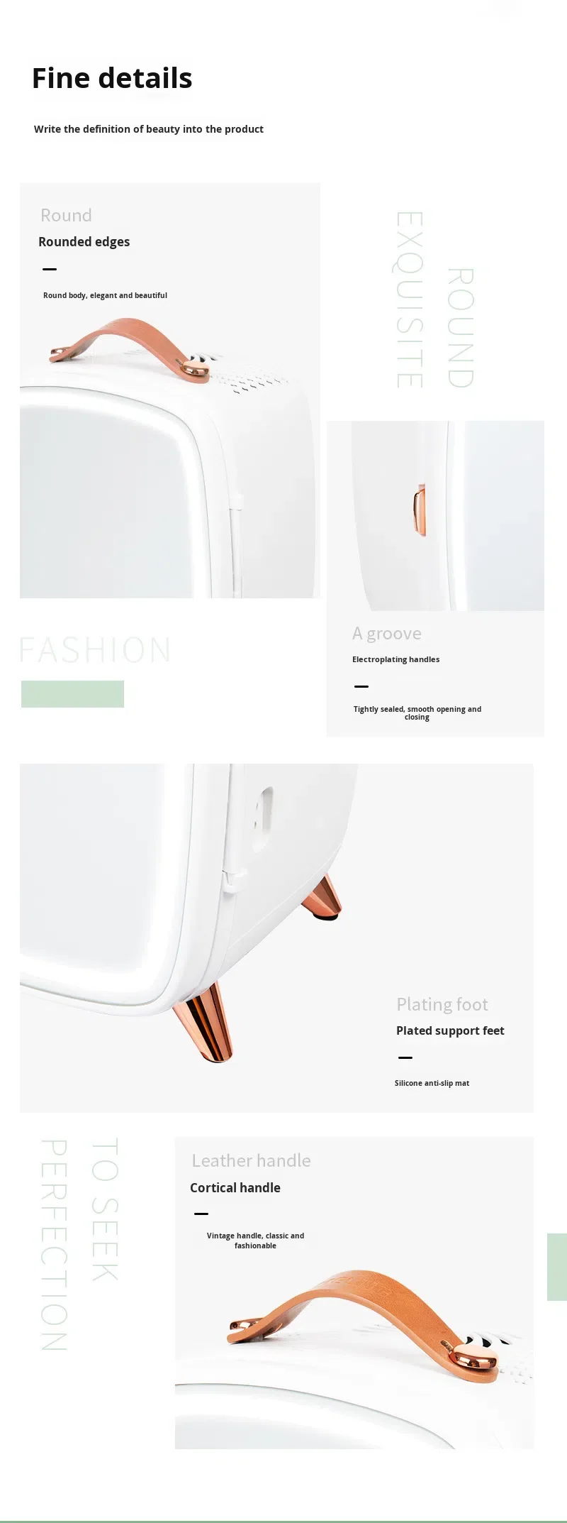 6L mirror led cosmetic refrigerator