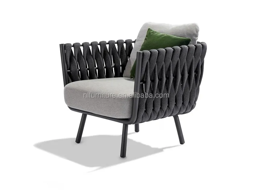 Silla Tejida De Cuerda Para Exteriores,Muebles De Jardín,Terraza,Patio