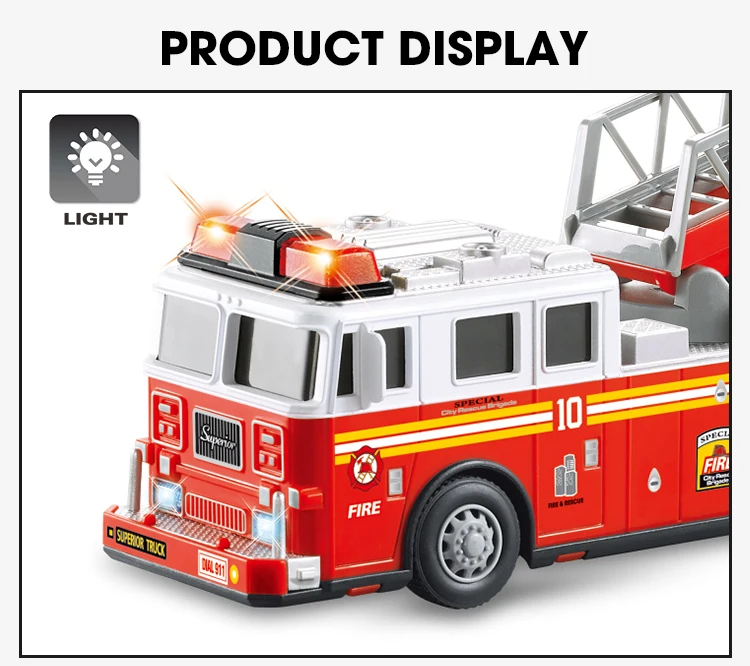 RC Fire Truck with Extendable Ladder 