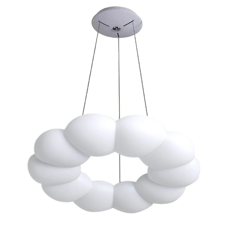 Living room flower PE diffuser wide light emitting dimmable LED chandelier pendant light