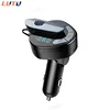 LUTU Customized V8 bluetooth headset 5V/3.1A LED display car auto charger mp3 player car fm transmitter