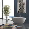 China Modern Bath Tub Oval Acrylic Free Standing Bathtub top manufacturer solid surface