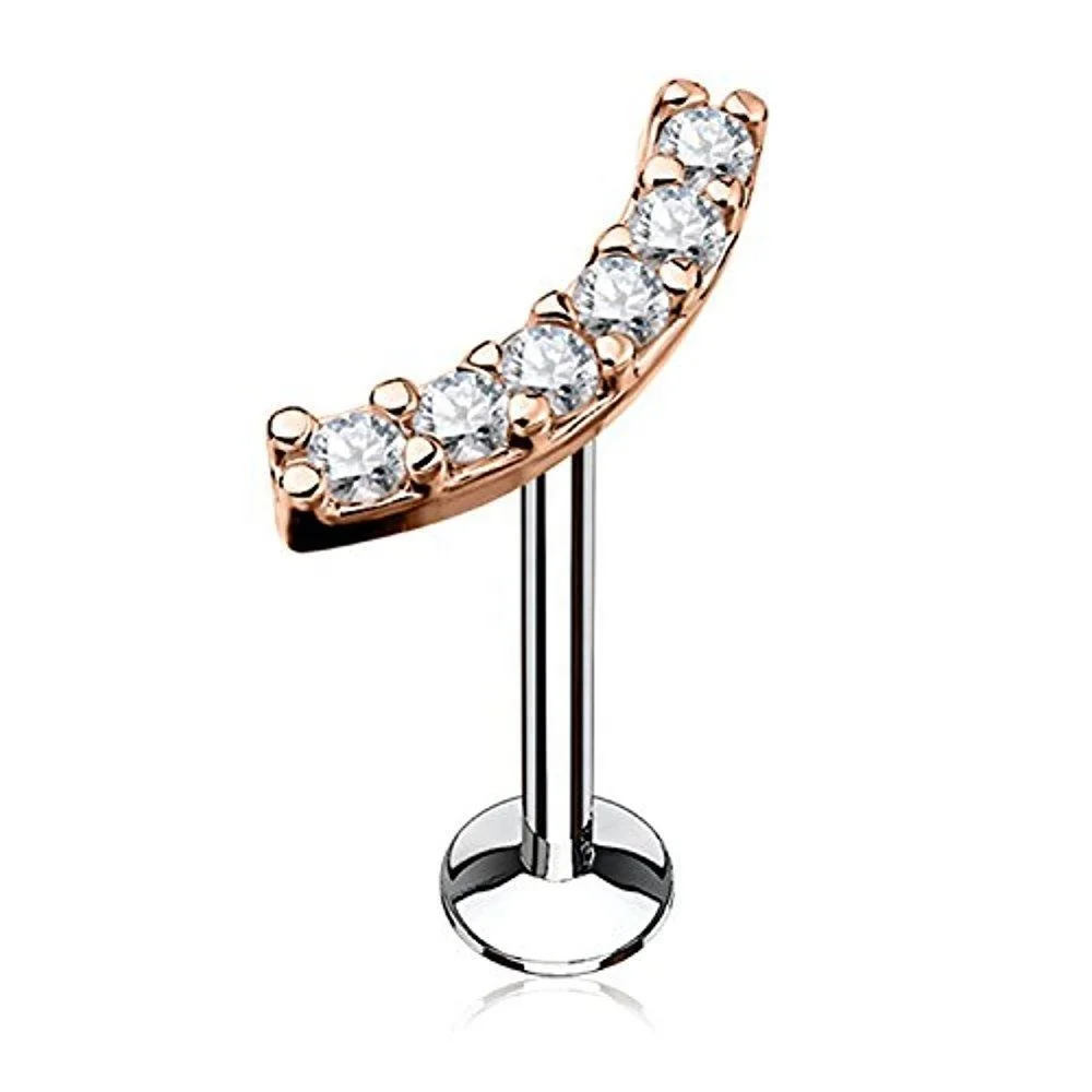 16g Ear Cz Pronged Labret Piercing Jewelry Buy Labret Piercing,Labret