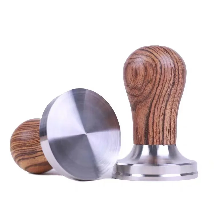 Luxhaus 51mm Mechanical Motta Espresso Light Brown Tamper Kopi 49mm Kmart Handle Perfex Coffee Bean Hammer Leveled Knock Tamper