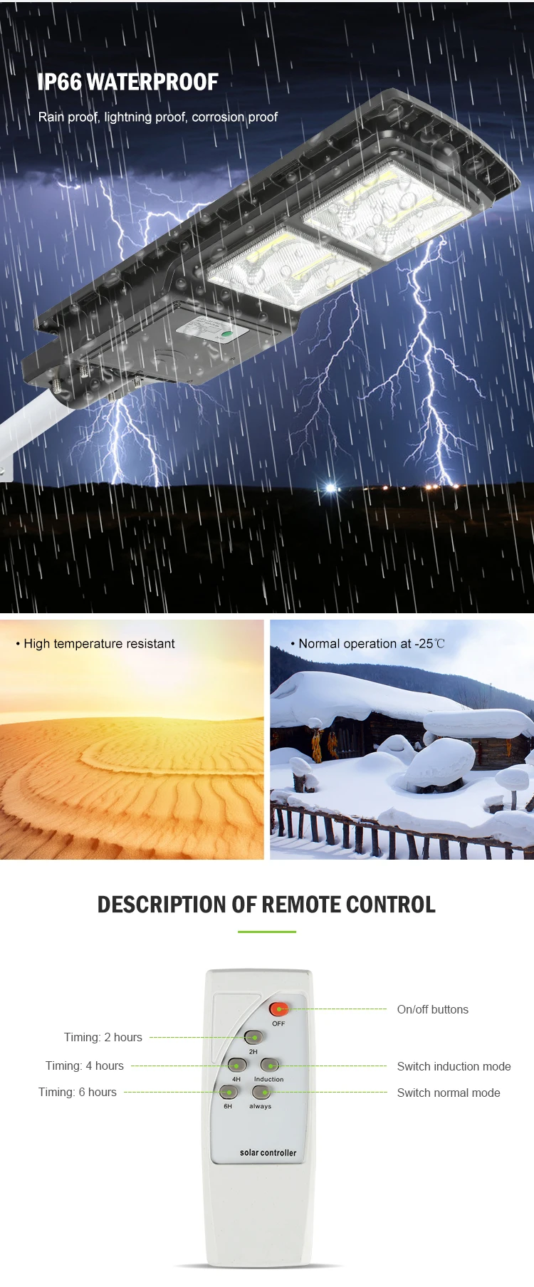 Outdoor Ip66 Waterproof Integrated Plastic  COB 30w 60w 90w 120w All In One LED Solar Street Lamp