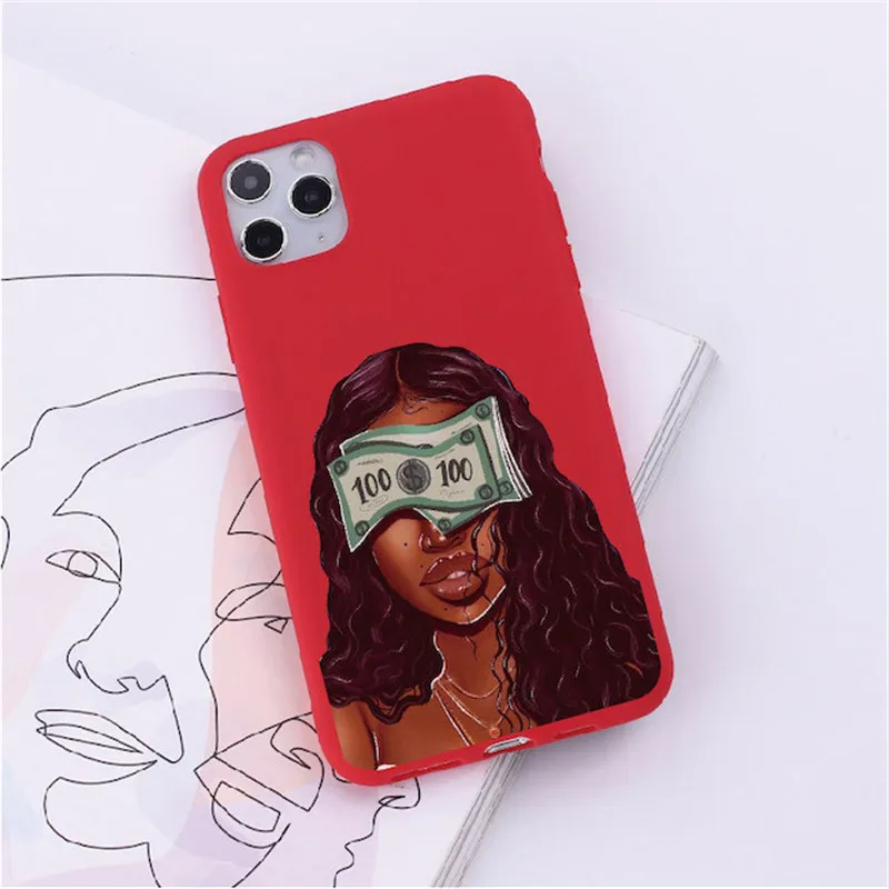 Make Money Not Friends For Iphone Case Black Girl Money Red Phone Case For Apple Iphone 11 12 Pro Max Buy Black Girl Money Red Phone Case For Apple Product On Alibaba Com